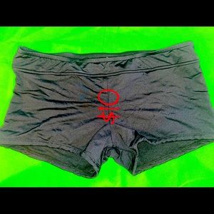 Kona Sol Black Mini Shorts Pool Beach Gym